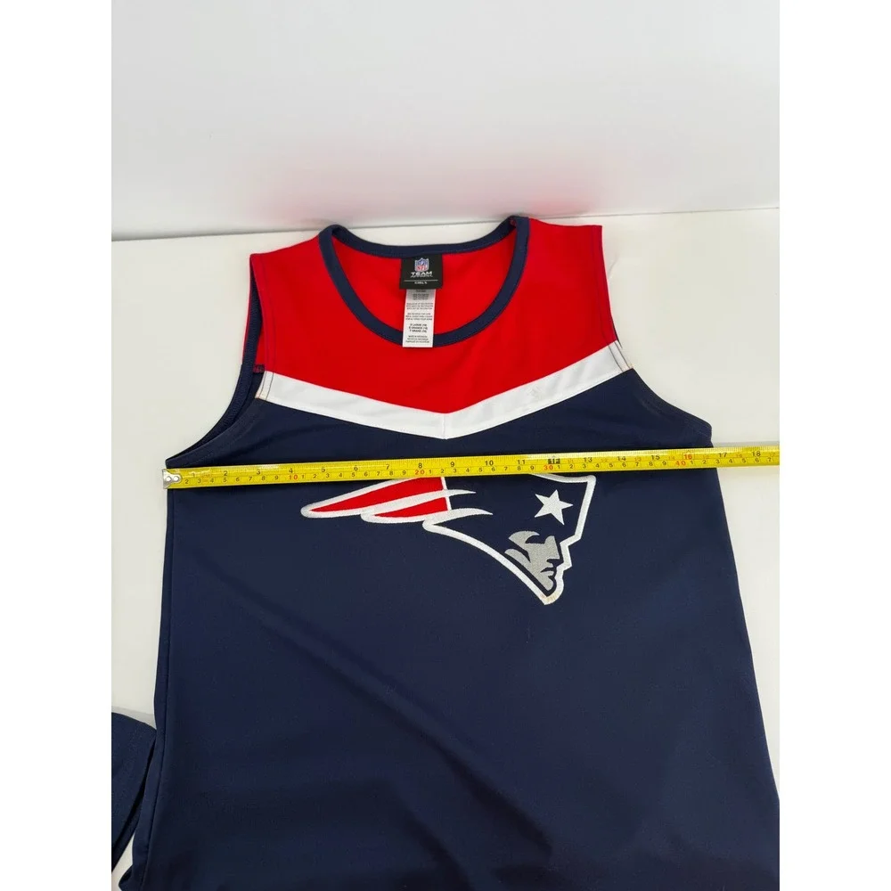 NFL New England Patriots Girls Sz XL 16 Cheerleader Set Tank Top & Pleated Skirt